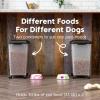 imageIRIS USA Dog Food Storage Container 2 Pack Up to 30 lbs Each Airtight Seal for Freshness Wheels for Rolling Easy One Hand Opening Made in USA BPA Free ClearBlack30 lbs  2 Pack