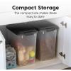 imageIRIS USA Dog Food Storage Container 2 Pack Up to 30 lbs Each Airtight Seal for Freshness Wheels for Rolling Easy One Hand Opening Made in USA BPA Free ClearBlack30 lbs  2 Pack