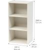 imageIRIS USA Inc 2Tier Cubby Storage Bookshelf with Adjustable Shelves 14quot Width Stackable Easy Assembly Space Saving Shelving Unit Bookcase Walnut BrownWhiteWhite