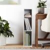 imageIRIS USA Inc 2Tier Cubby Storage Bookshelf with Adjustable Shelves 14quot Width Stackable Easy Assembly Space Saving Shelving Unit Bookcase Walnut BrownWhiteWhite