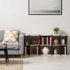 imageIRIS USA Inc 2Tier Cubby Storage Bookshelf with Adjustable Shelves 14quot Width Stackable Easy Assembly Space Saving Shelving Unit Bookcase Walnut BrownWhiteBrown