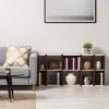 imageIRIS USA Inc 2Tier Cubby Storage Bookshelf with Adjustable Shelves 14quot Width Stackable Easy Assembly Space Saving Shelving Unit Bookcase Walnut BrownWhiteBrown