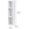 imageIRIS USA Inc 2Tier Cubby Storage Bookshelf with Adjustable Shelves 14quot Width Stackable Easy Assembly Space Saving Shelving Unit Bookcase Walnut BrownWhiteWhite