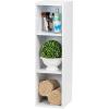 imageIRIS USA Inc 2Tier Cubby Storage Bookshelf with Adjustable Shelves 14quot Width Stackable Easy Assembly Space Saving Shelving Unit Bookcase Walnut BrownWhiteWhite