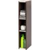 imageIRIS USA Inc 2Tier Cubby Storage Bookshelf with Adjustable Shelves 14quot Width Stackable Easy Assembly Space Saving Shelving Unit Bookcase Walnut BrownWhiteBrown