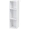 imageIRIS USA Inc 2Tier Cubby Storage Bookshelf with Adjustable Shelves 14quot Width Stackable Easy Assembly Space Saving Shelving Unit Bookcase Walnut BrownWhiteWhite
