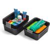imageIRIS USA Plastic Storage Basket 6Pack Medium Shelf Basket Storage Organizer for Pantry Cabinet Bedroom Closet Laundry Room EcoFriendly NavyBlack