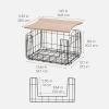 imageIRIS USA Plastic Storage Basket 6Pack Medium Shelf Basket Storage Organizer for Pantry Cabinet Bedroom Closet Laundry Room EcoFriendly NavyLight Brown