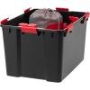 imageIRIS USA WeatherPro 31 Qt Storage Bins with Lids 6 Pack BPAFree Plastic Gasket Box with Tight Latch and Seal Stackable Nestable Tote Tub  BlackRed74 Qt  3 Pack