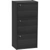 imageIRIS OHYAMA USA 3Tier Closed Cubby Storage Shelf with Doors Small Storage Bookshelf Cabinet with Closed Privacy Door Shelves with Magnetic Closures BlackBlack