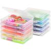 imageIRIS USA 4quot x 6quot Photo Storage Box Craft Keeper 10Pack Organization Cases for Pictures Crafts Scrapbooking Stationery Storage Protection and Organization ClearFits 5 x 7  10 Pack