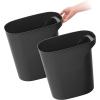 imageIRIS USA 6 Gallon  24 Quart Trash Garbage Cans Plastic Wastebasket Set 3Pack for Home Office Kitchen Bedroom Bathroom with Handles Made with Recycled Materials Eco Friendly Sustainable NavyBlack