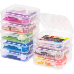 imageIRIS USA 4quot x 6quot Photo Storage Box Craft Keeper 10Pack Organization Cases for Pictures Crafts Scrapbooking Stationery Storage Protection and Organization ClearFits 6 x 6  8 Pack