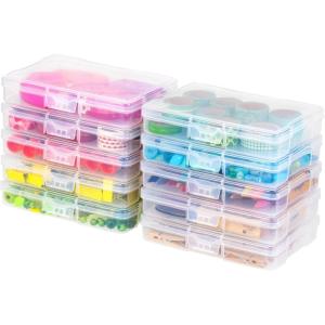 imageIRIS USA 4quot x 6quot Photo Storage Box Craft Keeper 10Pack Organization Cases for Pictures Crafts Scrapbooking Stationery Storage Protection and Organization ClearFits 4 x 6  10 Pack