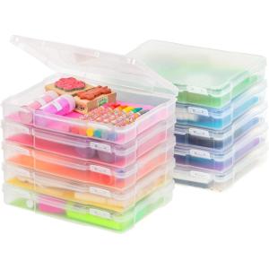 imageIRIS USA 4quot x 6quot Photo Storage Box Craft Keeper 10Pack Organization Cases for Pictures Crafts Scrapbooking Stationery Storage Protection and Organization ClearFits 5 x 7  10 Pack