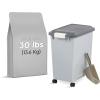imageIRIS USA Dog Food Storage Container 40 lbs Wheels Airtight Lid Scoop Gray  Extra Sticky Lint Roller Value Pack Comes with Storage Box Standard and THandle Roller Refills 1260 Sheets TotalGrayDark Gray
