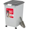 imageIRIS USA Dog Food Storage Container 40 lbs Wheels Airtight Lid Scoop Gray  Extra Sticky Lint Roller Value Pack Comes with Storage Box Standard and THandle Roller Refills 1260 Sheets TotalGrayDark Gray