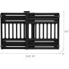 imageIRIS USA 24quot39quot Dog Gate Adjustable Indoor Pet Barrier Pet Gate for Puppy Small Dog Cat Easy TwisttoLock for Doorways ampamp Stairs Portable Expandable 25quot Tall Black