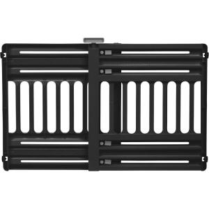 imageIRIS USA 24quot39quot Dog Gate Adjustable Indoor Pet Barrier Pet Gate for Puppy Small Dog Cat Easy TwisttoLock for Doorways ampamp Stairs Portable Expandable 25quot Tall Black