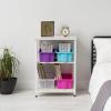 imageIRIS USA Plastic Storage Bins Containers Large 4 Pack Sensory Bin Craft Storage Craft Organizers and Storage Organizing Container for Home Office and School Supplies Stackable PastelClear