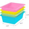 imageIRIS USA Plastic Storage Bins Containers Large 4 Pack Sensory Bin Craft Storage Craft Organizers and Storage Organizing Container for Home Office and School Supplies Stackable PastelPastel