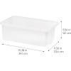 imageIRIS USA Plastic Storage Bins Containers Large 4 Pack Sensory Bin Craft Storage Craft Organizers and Storage Organizing Container for Home Office and School Supplies Stackable PastelClear