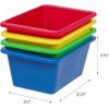 imageIRIS USA Plastic Storage Bins Containers Large 4 Pack Sensory Bin Craft Storage Craft Organizers and Storage Organizing Container for Home Office and School Supplies Stackable PastelPrimary