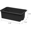 imageIRIS USA Plastic Storage Bins Containers Large 4 Pack Sensory Bin Craft Storage Craft Organizers and Storage Organizing Container for Home Office and School Supplies Stackable PastelBlack
