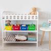 imageIRIS USA Plastic Storage Bins Containers Large 4 Pack Sensory Bin Craft Storage Craft Organizers and Storage Organizing Container for Home Office and School Supplies Stackable PastelPrimary