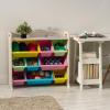 imageIRIS USA Plastic Storage Bins Containers Large 4 Pack Sensory Bin Craft Storage Craft Organizers and Storage Organizing Container for Home Office and School Supplies Stackable PastelPastel