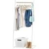 imageIRIS USA Stylish Classic Clothes Rack for Hanging Clothes Easy to Assemble Freestanding Metal Sturdy Garment Rack Small Space Storage Solution Modern Versatile Design Boutique Style White