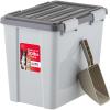 imageIRIS USA Stackable Dog Food Storage Container with 2 Cup Scoop 4 Secure Latches Fits up to 30 lbs Pet Dry Food Bin Gasket Seal Lid BPA Free Stackable Easy Measure WhiteGrayDark Gray