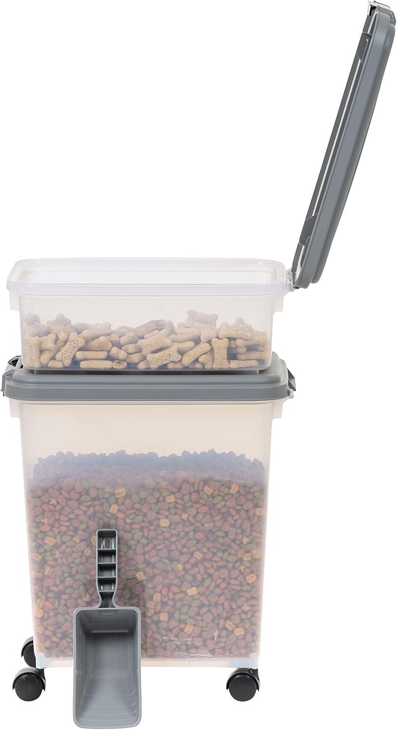 imageAmazon Basics 3Piece Airtight Dog Food Storage Container Combo with Scoop 33 QT  12 QT33 QT  12 QT