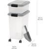 imageAmazon Basics 3Piece Airtight Dog Food Storage Container Combo with Scoop 33 QT  12 QT33 QT  12 QT