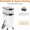 imageAmazon Basics 3Piece Airtight Dog Food Storage Container Combo with Scoop 33 QT  12 QT33 QT  12 QT