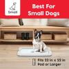 imageIRIS USA Pee Pad Holder for Puppy Training Secured Latches NonSkid Feet Fits 22quotx22quot Pads Dark Gray  100 Puppy Pads Leak Proof Quick Dry 6Layer Absorbent Design 22quotx22quotBlue