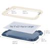 imageIRIS USA Pee Pad Holder for Puppy Training Secured Latches NonSkid Feet Fits 22quotx22quot Pads Dark Gray  100 Puppy Pads Leak Proof Quick Dry 6Layer Absorbent Design 22quotx22quotNavy