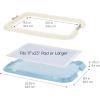 imageIRIS USA Pee Pad Holder for Puppy Training Secured Latches NonSkid Feet Fits 22quotx22quot Pads Dark Gray  100 Puppy Pads Leak Proof Quick Dry 6Layer Absorbent Design 22quotx22quotBlue