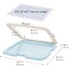 imageIRIS USA Pee Pad Holder for Puppy Training Secured Latches NonSkid Feet Fits 22quotx22quot Pads Dark Gray  100 Puppy Pads Leak Proof Quick Dry 6Layer Absorbent Design 22quotx22quotBlue