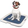 imageIRIS USA Pee Pad Holder for Puppy Training Secured Latches NonSkid Feet Fits 22quotx22quot Pads Dark Gray  100 Puppy Pads Leak Proof Quick Dry 6Layer Absorbent Design 22quotx22quotNavy