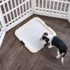 imageIRIS USA Pee Pad Holder for Puppy Training Secured Latches NonSkid Feet Fits 22quotx22quot Pads Dark Gray  100 Puppy Pads Leak Proof Quick Dry 6Layer Absorbent Design 22quotx22quotDark Gray