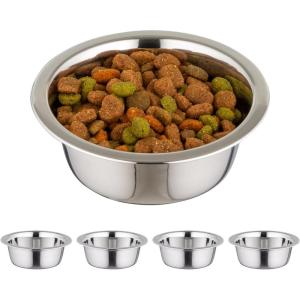 imageIRIS USA Stainless Steel Cat Bowls  5 Pack 16 oz Small Stainless Steel Cat Bowls for Food ampamp Water Durable and Easy to Clean Perfect for Cats and Kittens Stainless Steel Cat Water Bowls