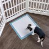 imageIRIS USA 34quot 8Panel Dog Playpen with Door 63 x 63 x 35 Puppy Playpen Dog Play Pen Indoors  Pee Pads for Dogs  Puppy Essentials Quick Dry Leak Proof 22quot x 22quot White