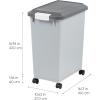imageIRIS USA Dog Food Storage Container with Wheels Airtight Lid 2Cup Scoop Up to 30 Pounds Pet Food Storage  Pee Pads for Dogs  Puppy Essentials Quick Dry Leak Proof 22quot x 22quot White
