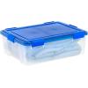 imageIRIS USA 3Pack 41qt WEATHERPRO Airtight Plastic Storage Bin with Lid and Seal and Secure Latching Buckles