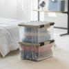 imageIRIS USA 44 Qt Storage Bins with Gasket Seal Lid 2 Pack  BPAFree Heavy Duty Moving Containers Tight Latch Weather Proof Tote WEATHERPRO  ClearChrome