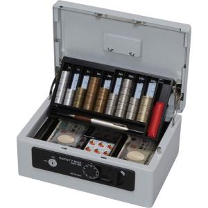imageIris Ohyama SBXB5 Safe Handbag Dial Type Double Lock B5 Double Tray Bluegrey grey marl