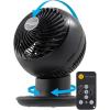 imageIRIS USA WOOZOO Air Circulator Fan with Remote Oscillating 10 Speeds 89ft Max Air Distance 120 Adjustable Tilt 35db Low Noise Motor Small Fan for Bedroom Office Dorm Black