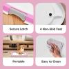 imagePee Pad Holder Small Puppy Pad Holder Secured Latches NonSkid Rubber Feet High Polish Finish for Easy Cleaning Leak Protection Indoor Potty Tray Fits 14quotx17quot Pad or Larger Pink