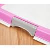 imagePee Pad Holder Small Puppy Pad Holder Secured Latches NonSkid Rubber Feet High Polish Finish for Easy Cleaning Leak Protection Indoor Potty Tray Fits 14quotx17quot Pad or Larger Pink